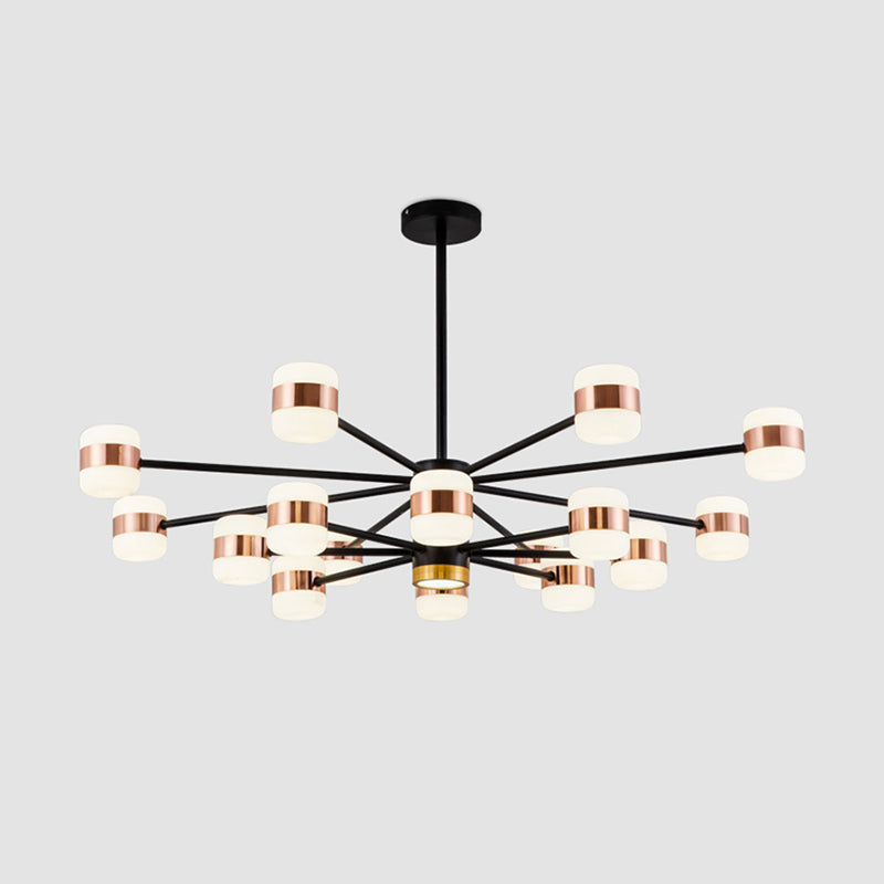 Rose Gold Sputnik Chandelier Postmodern LED Acrylic Pendant Light Fixture