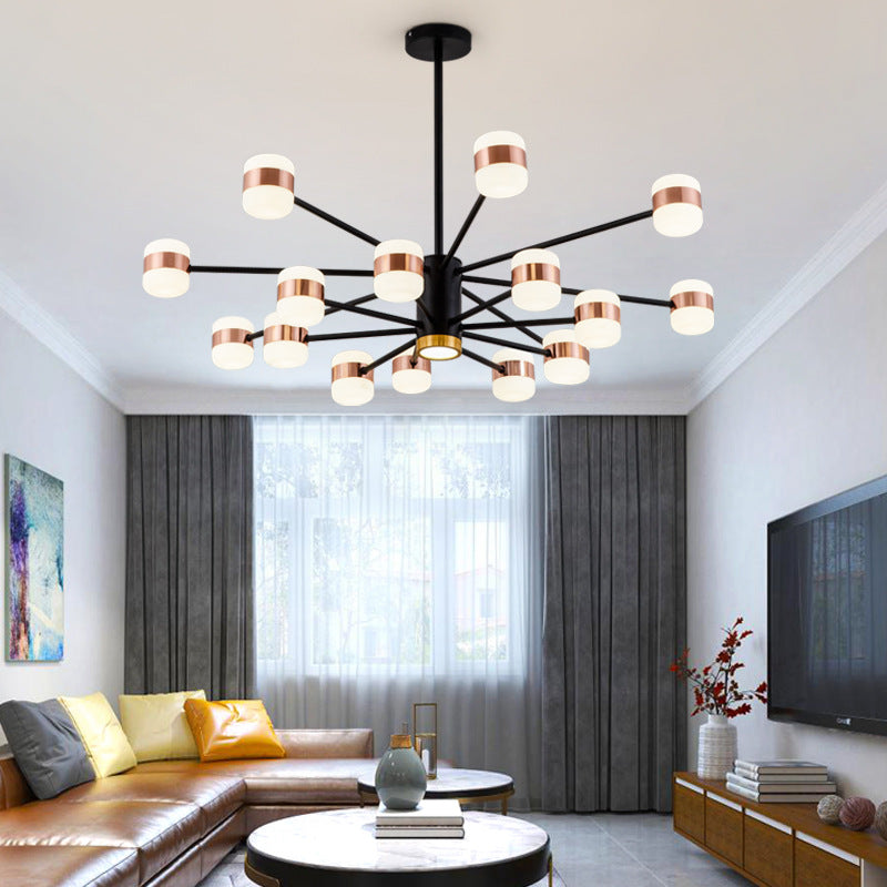 Rose Gold Sputnik Chandelier Postmodern LED Acrylic Pendant Light Fixture