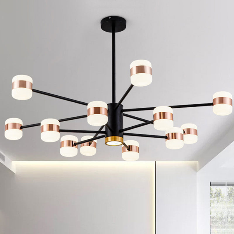 Rose Gold Sputnik Chandelier Postmodern LED Acrylic Pendant Light Fixture