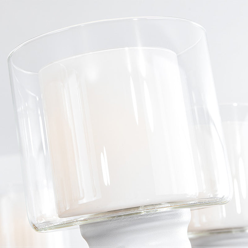 Cylinder Chandelier Light Fixtures Modern Multi-Head Hanging Pendant Lamps with Glass Shade