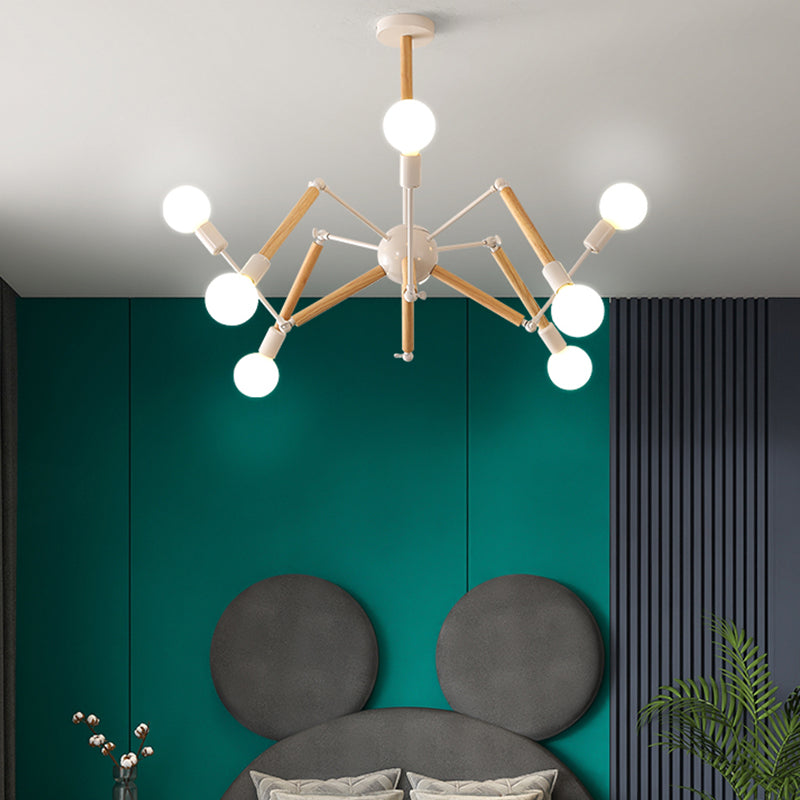 Spider Chandelier Light Fixtures Modern Multi-Head Hanging Pendant Lamps for Living Room