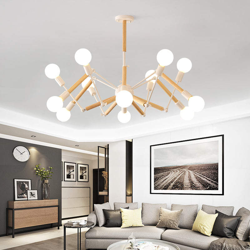 Spider Chandelier Light Fixtures Modern Multi-Head Hanging Pendant Lamps for Living Room