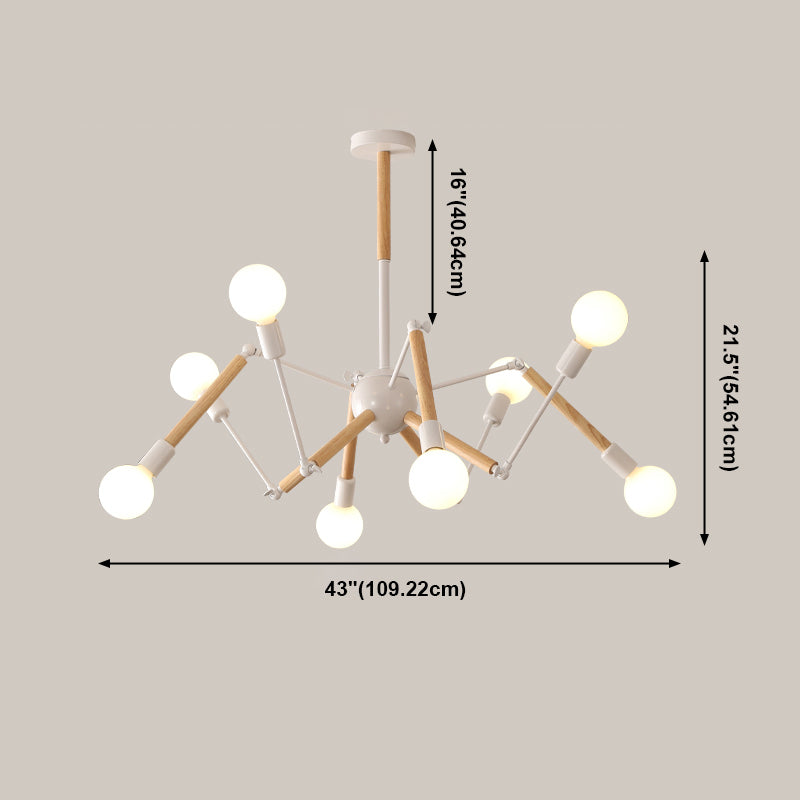 Spider Chandelier Light Fixtures Modern Multi-Head Hanging Pendant Lamps for Living Room