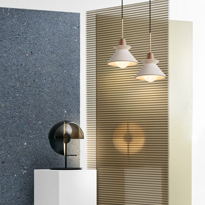Lampade a sospensione del cemento bianco ciondolo sospensione contemporanea per soggiorno