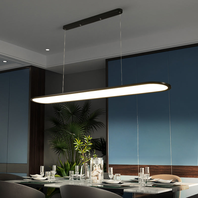 Nordic Modern LED Island Light Metal Pendant Light Fixture for Dining Room