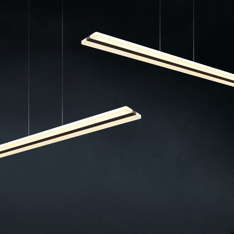 Nordic modern LED Island Light Light Aluminium Pendant Lightture pour salle à manger