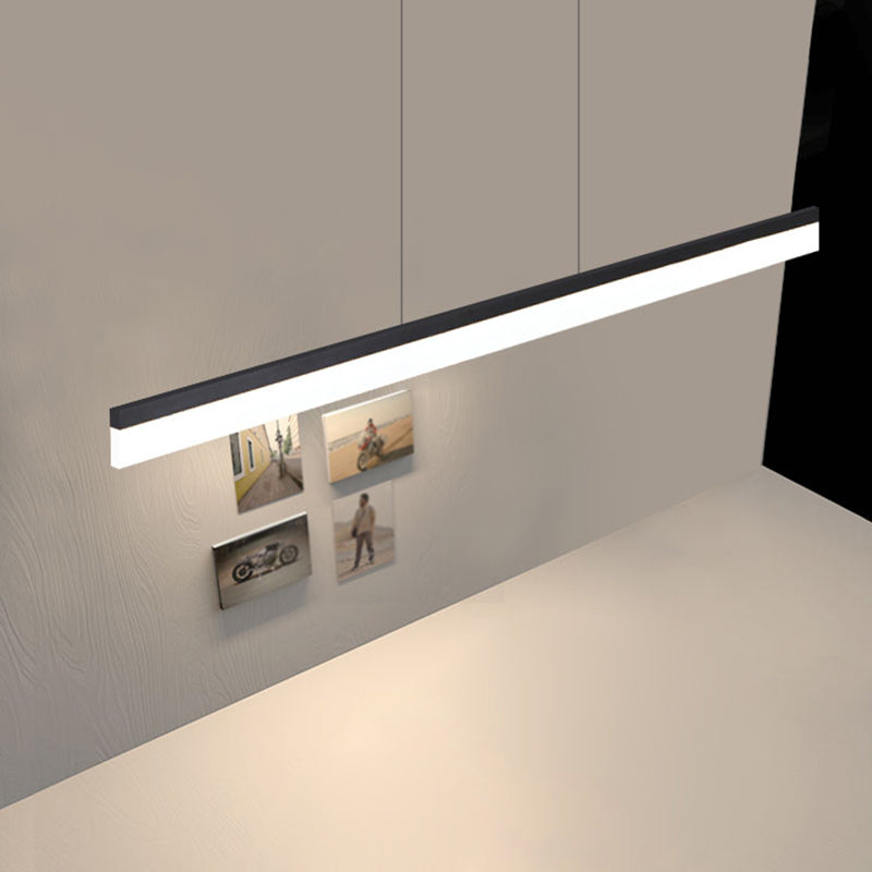 Nordic Modern Island Light LED Simple Rectangle Aluminum Pendant Light Fixture