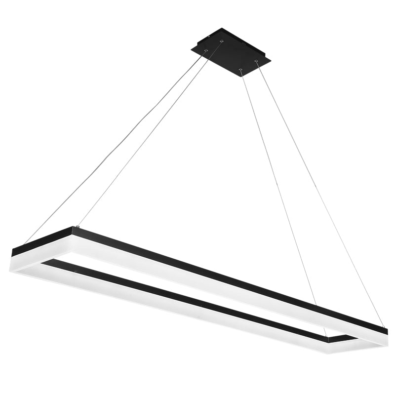 Nordic Modern Hanging Light Office LED Einfache Rechteck -Anhängerleuchte