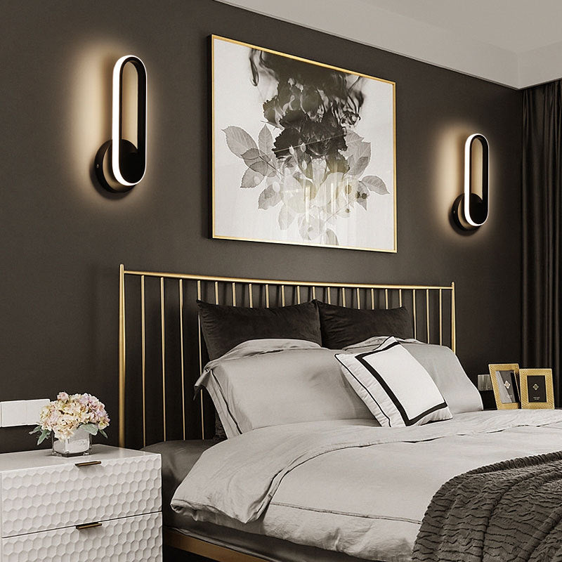 Contemporáneo de letrero de pared de pared simple de pared LED montada en la pared para la pared para la cama