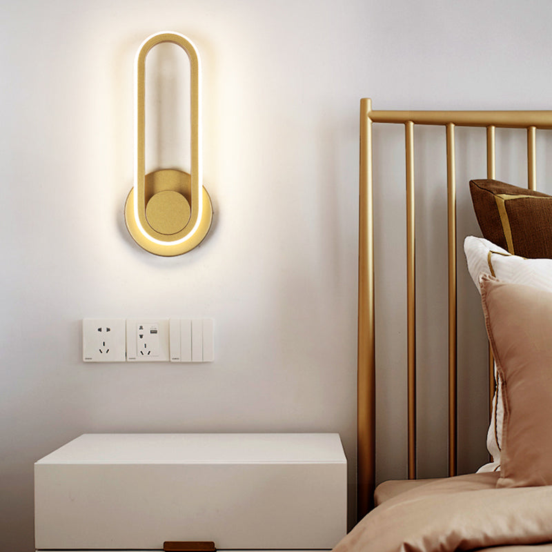 Contemporáneo de letrero de pared de pared simple de pared LED montada en la pared para la pared para la cama