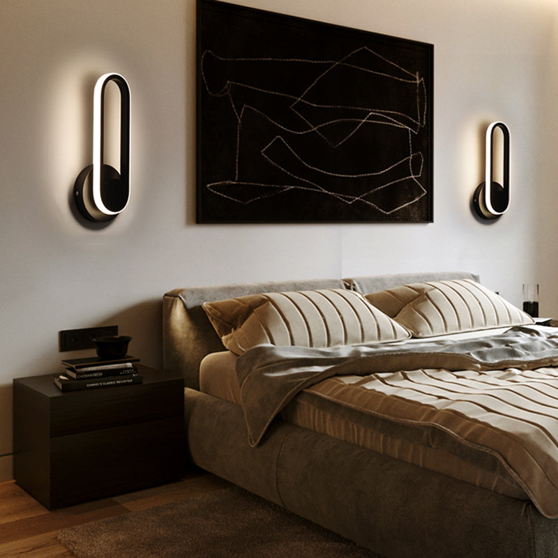 Contemporáneo de letrero de pared de pared simple de pared LED montada en la pared para la pared para la cama