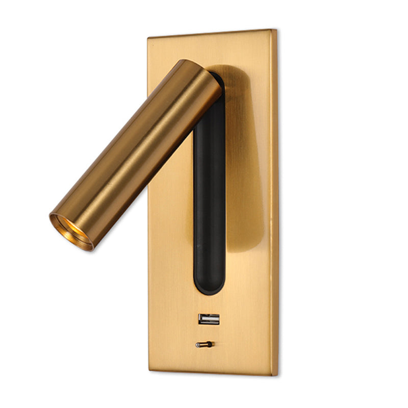 Lampada montata a parete a parete a parete in metallo contemporaneo per la lampada di lettura del letto per camera da letto