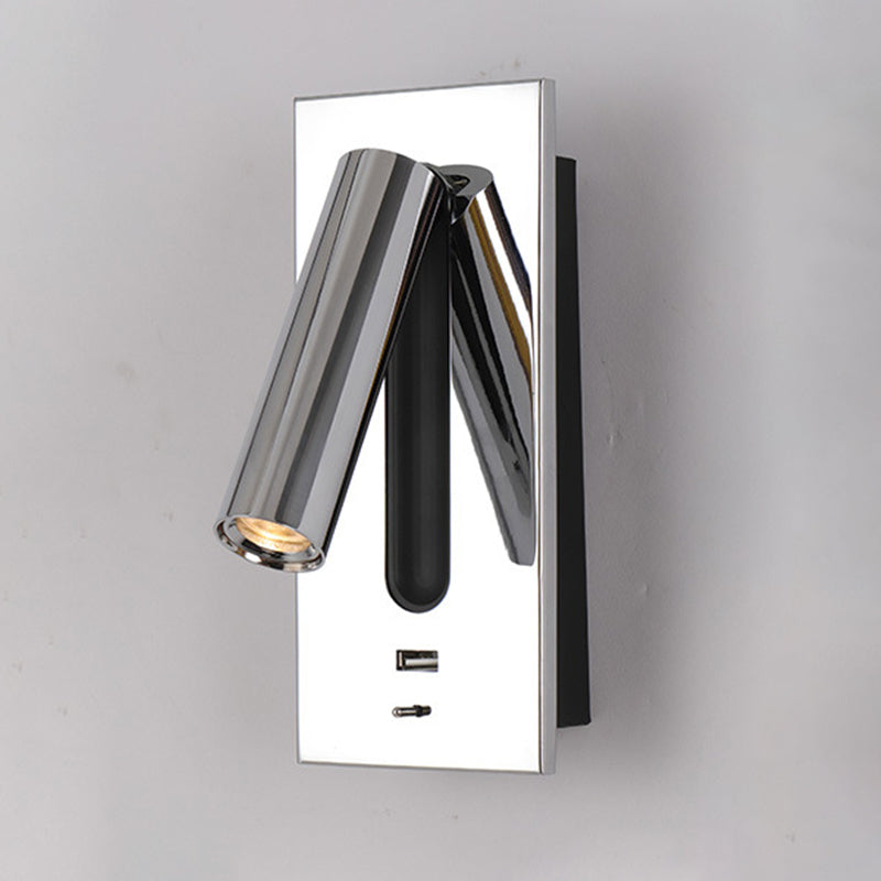 Lampada montata a parete a parete a parete in metallo contemporaneo per la lampada di lettura del letto per camera da letto