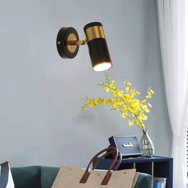 Lámpara de pared dorada de pared de pared de metal simple para la sala de estudios junto al lado de la cama