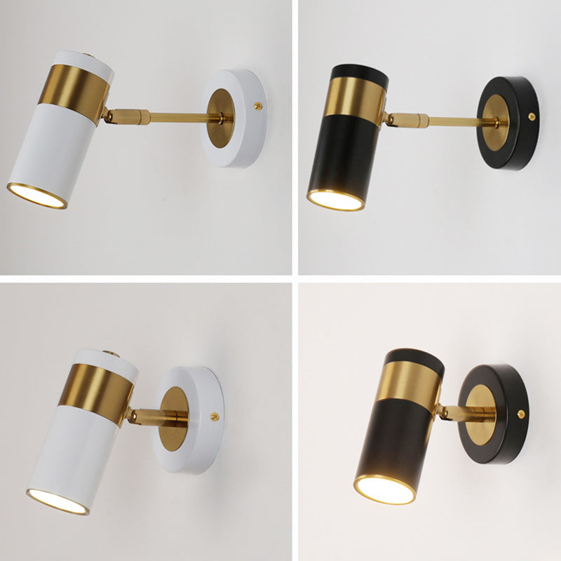 Lámpara de pared dorada de pared de pared de metal simple para la sala de estudios junto al lado de la cama