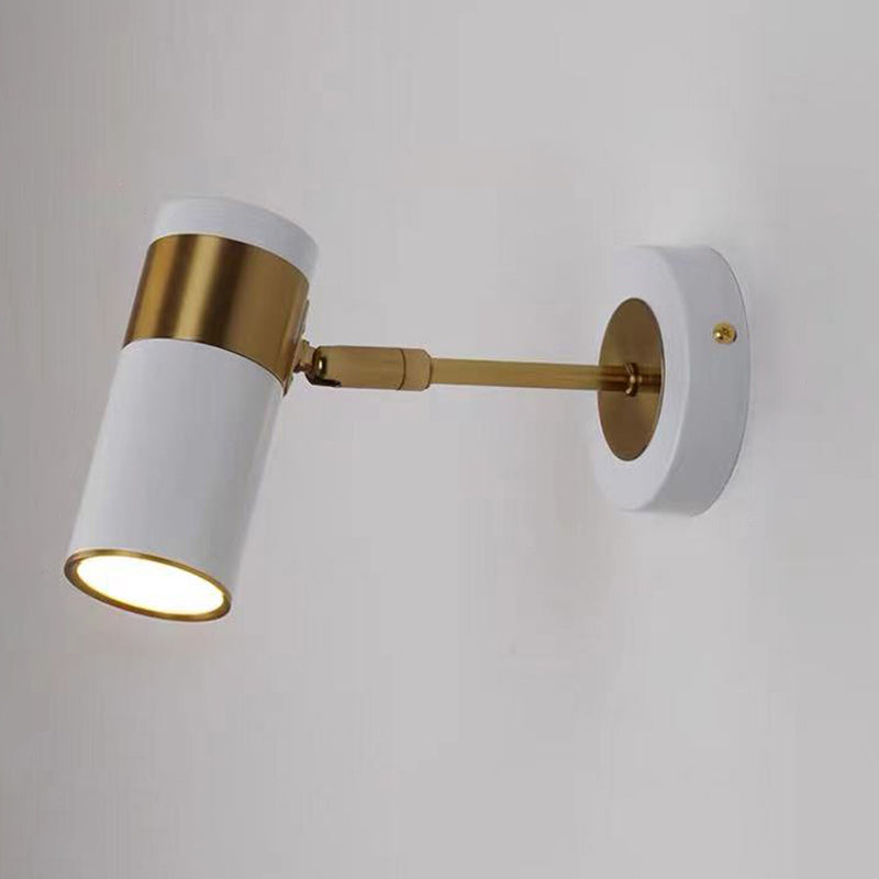Lámpara de pared dorada de pared de pared de metal simple para la sala de estudios junto al lado de la cama