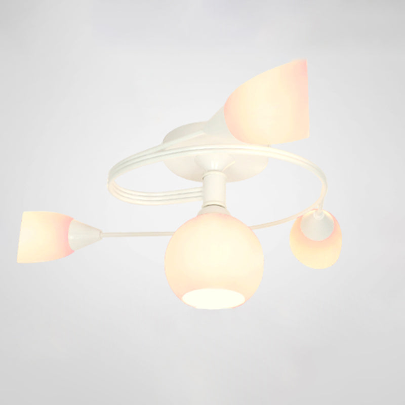 Witte glazen inbouwlamp Moderne stijl Eenvoud Slaapkamerplafondlamp