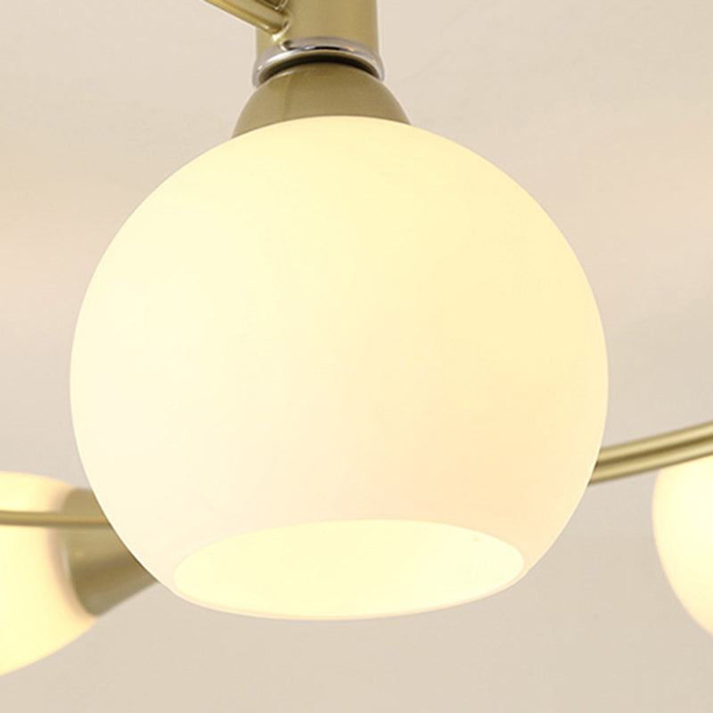 Witte glazen inbouwlamp Moderne stijl Eenvoud Slaapkamerplafondlamp