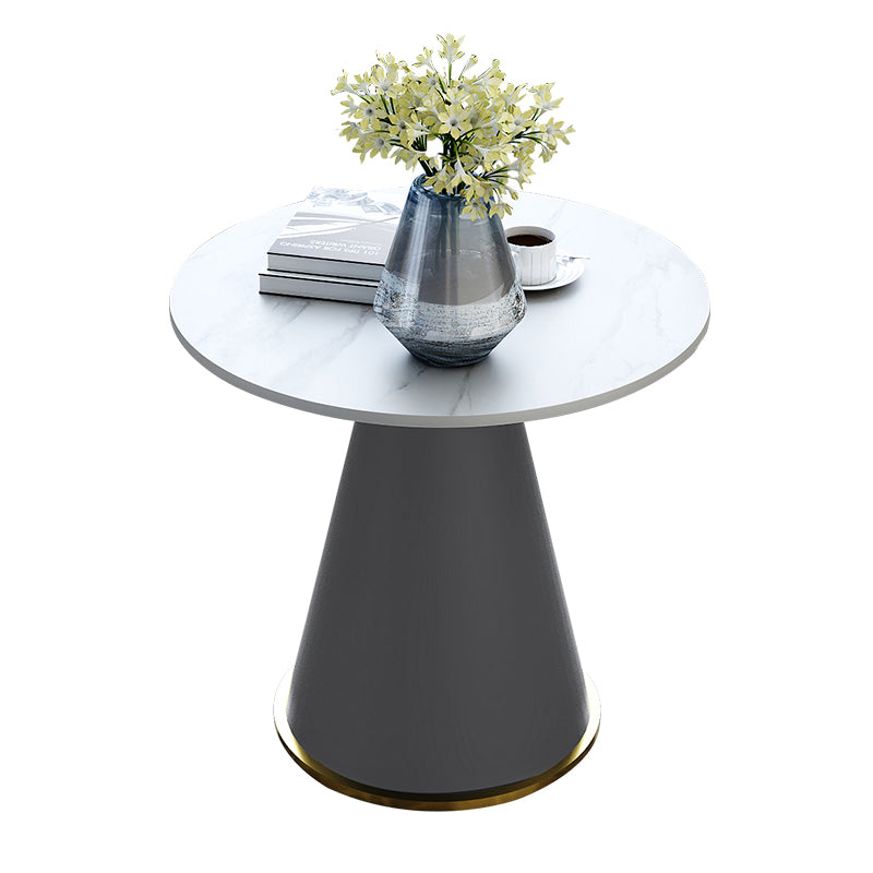 Round Table 23.6'' Dinette Table Traditional Luxury Dinner Room Table with Pedestal Casual