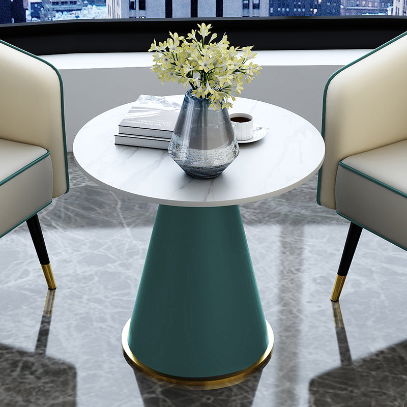 Round Table 23.6'' Dinette Table Traditional Luxury Dinner Room Table with Pedestal Casual