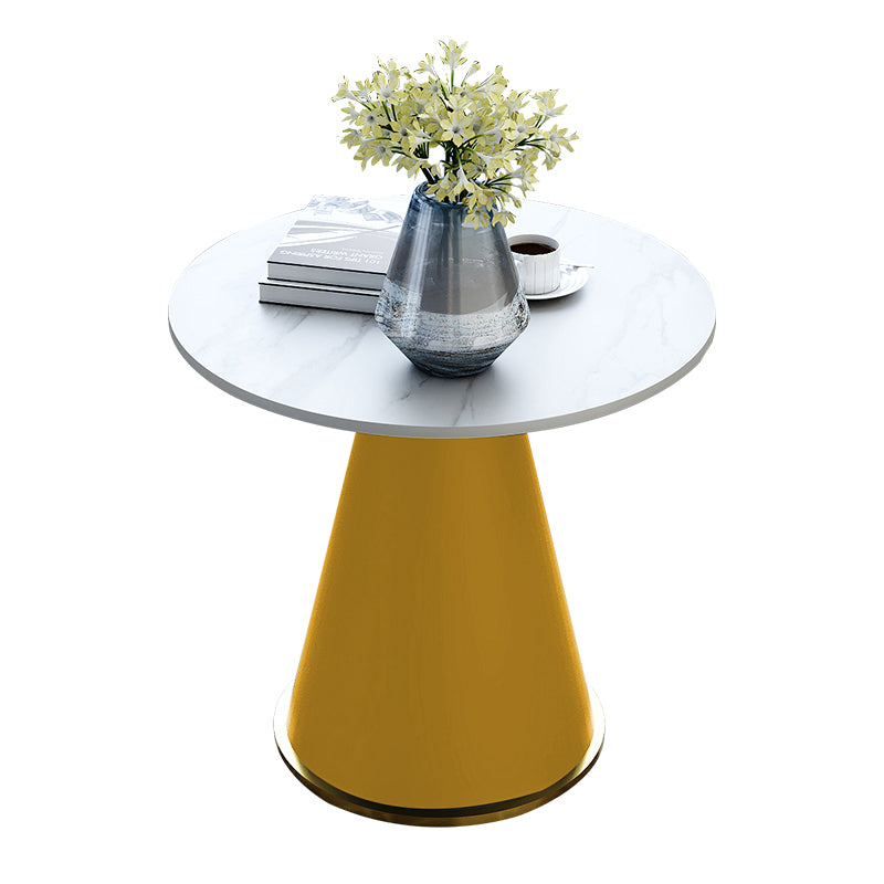Round Table 23.6'' Dinette Table Traditional Luxury Dinner Room Table with Pedestal Casual