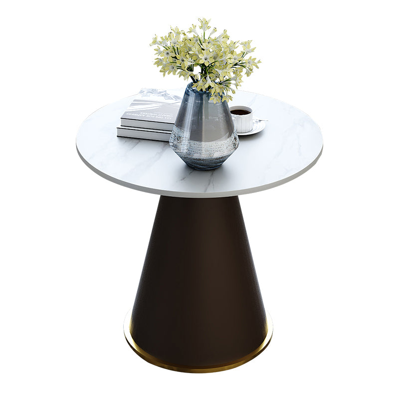 Round Table 23.6'' Dinette Table Traditional Luxury Dinner Room Table with Pedestal Casual
