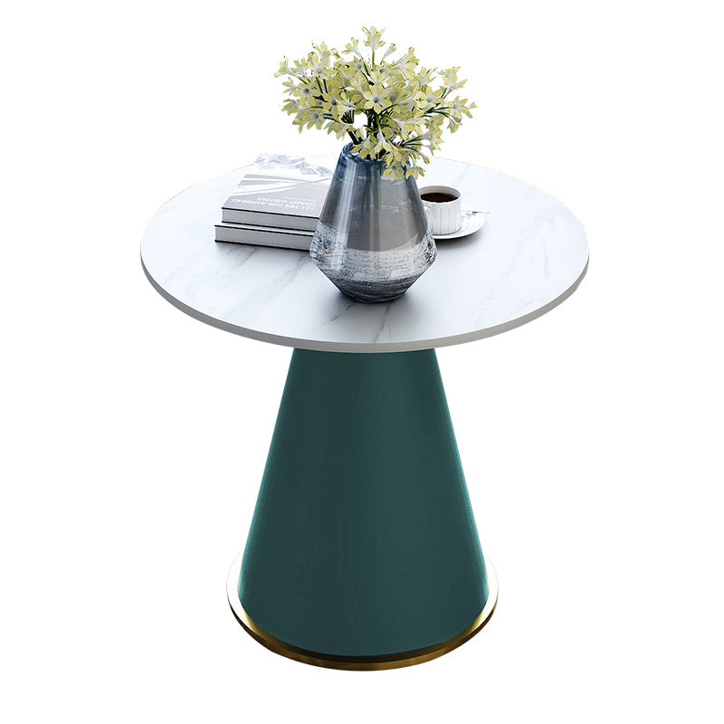 Round Table 23.6'' Dinette Table Traditional Luxury Dinner Room Table with Pedestal Casual