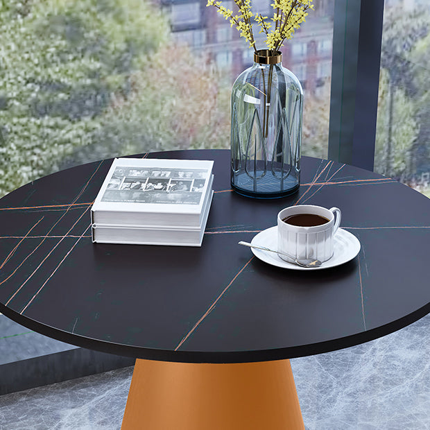 Round Table 23.6'' Dinette Table Traditional Luxury Dinner Room Table with Pedestal Casual