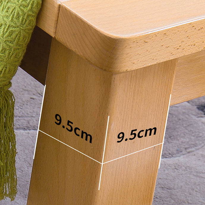 Rectangle Beech Wood Table in Nature Modern Dining Table with 4 Legs for Restaurant