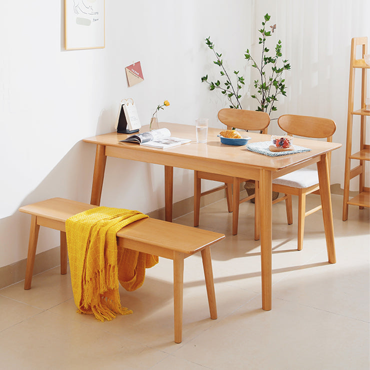 Mesa de madera de haya rectangular para la mesa de comedor moderna del restaurante con 4 patas