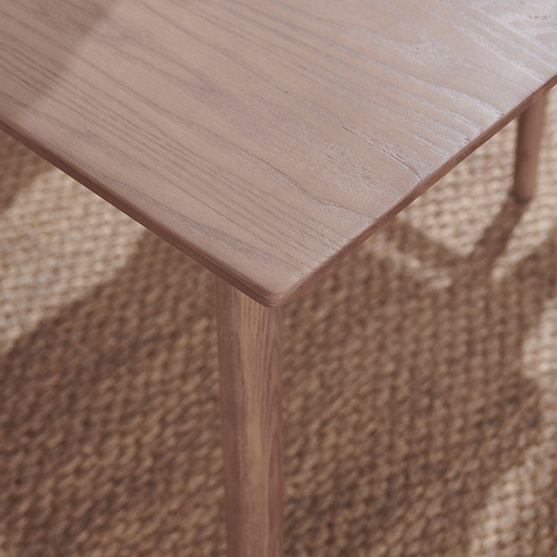 Rectangle Ash Wood Table in Nature/Walnut Modern Dining Table with 4 Legs for Restaurant