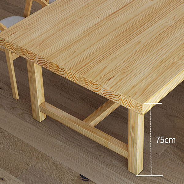 Mesa de madera industrial de madera sólida mesa de madera de madera de madera con caballete