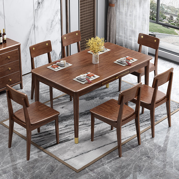 Mesa de comedor de estilo de lujo tradicional Rectángulo 4 Pats Table para uso en el hogar