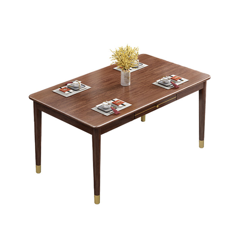 Mesa de comedor de estilo de lujo tradicional Rectángulo 4 Pats Table para uso en el hogar
