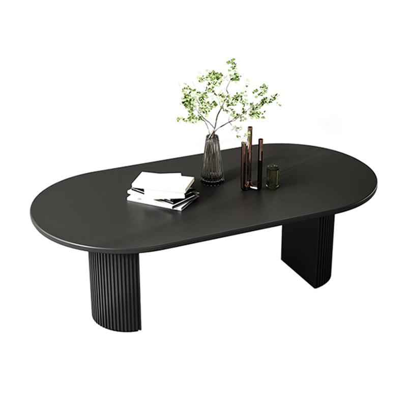 Simple Black Solid Wood Dining Table Rectangle Shape Standard Dining Table for Kitchen