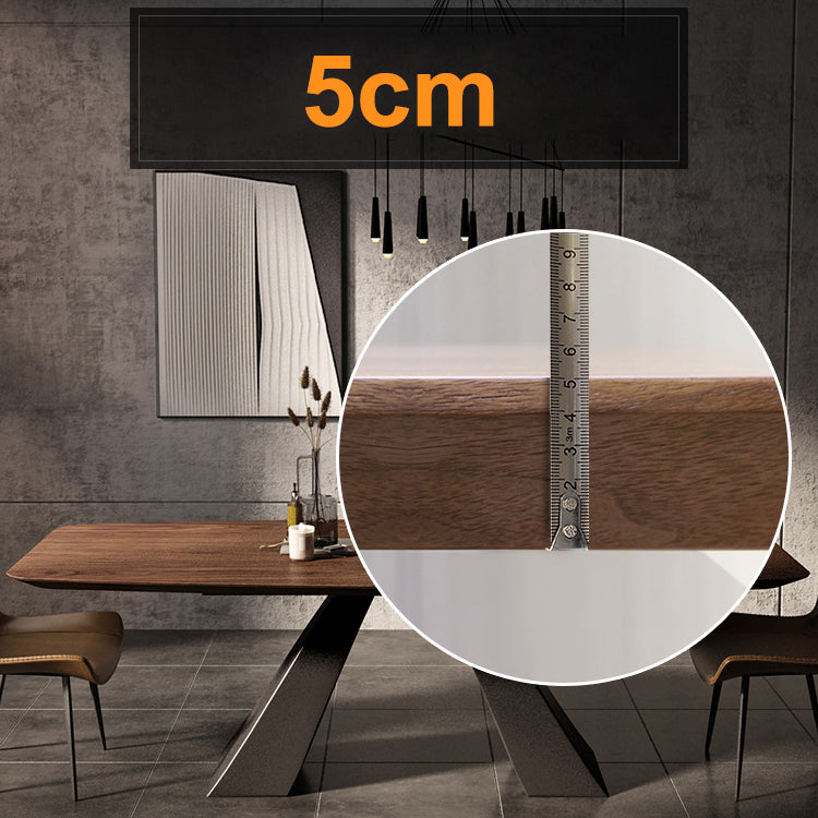 Metal Industrial Rectangle Table Solid Wood Top Table for Kitchen and Dining Room