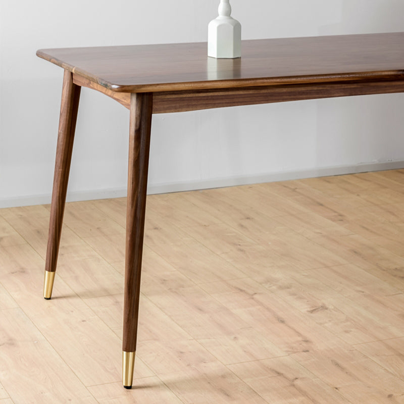 Mesa de comedor rectangular de lujo tradicional de madera maciza, mesa superior de madera para comedor