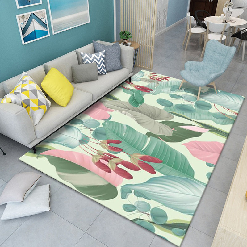 Modern bloempatroon Tapijten Polyester binnen Tapijt Non-slip achtergrondgebied Tapijt voor woonkamer