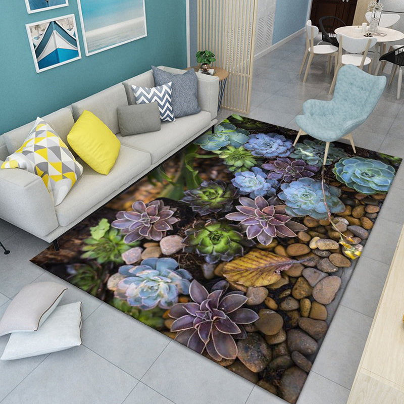 Modern bloempatroon Tapijten Polyester binnen Tapijt Non-slip achtergrondgebied Tapijt voor woonkamer