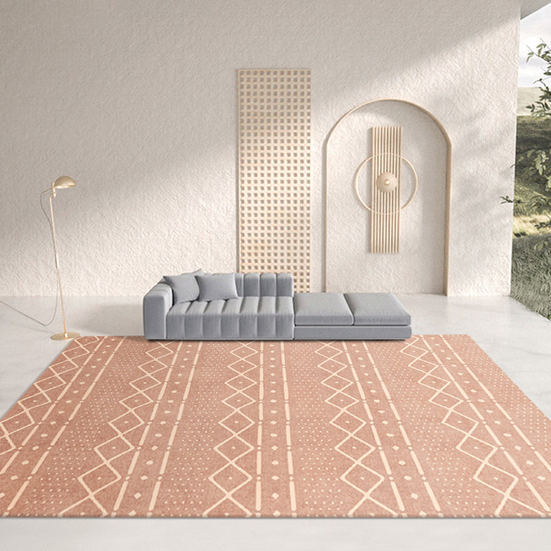 Multicolor Area Rug Retro Tribal Symbols Carpet Polyester Home Decor Rug with Anti-Slip Backing