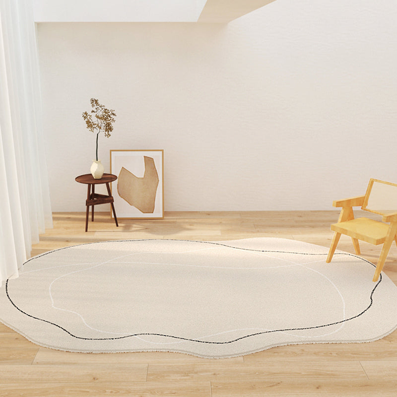 Minimalist Novelty Shape Rug Funky Ombre Print Rug Stain Resistant Polyester Carpet for Home Decor