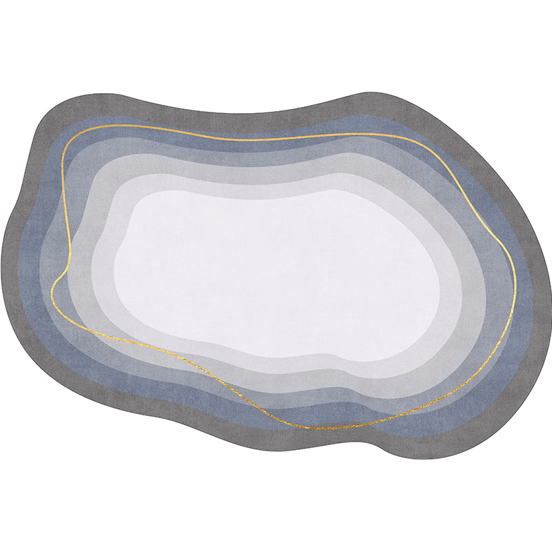 Stylish Novelty Shape Rug Modern Polyester Rug Washable Carpet with Non-Slip Backing