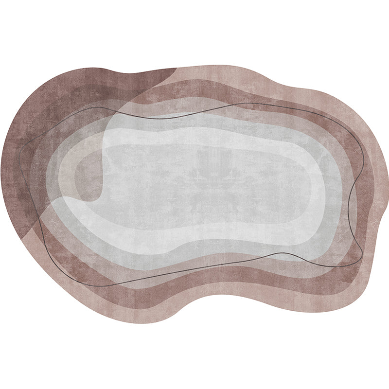 Stylish Novelty Shape Rug Modern Polyester Rug Washable Carpet with Non-Slip Backing