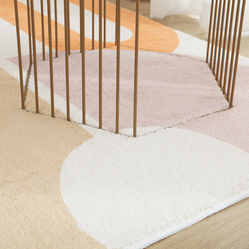 Stylish Novelty Shape Rug Modern Polyester Rug Washable Carpet with Non-Slip Backing