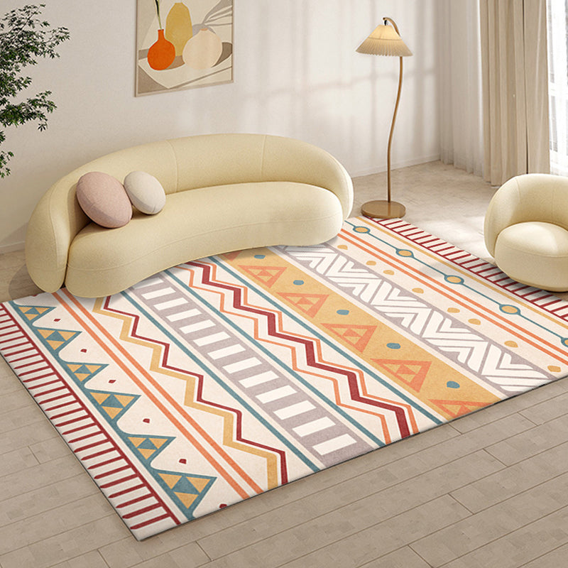 Southwestern Graphic Print Rug Polyester Indoor Carpet Non-Slip Backing Area Rug for Living Room