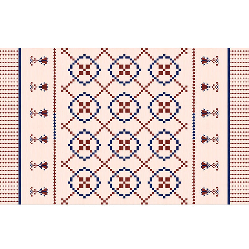 Southwestern Graphic Print Rug Polyester Indoor Carpet Non-Slip Backing Area Rug for Living Room