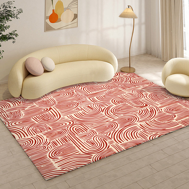 Southwestern Graphic Print Rug Polyester Indoor Carpet Non-Slip Backing Area Rug for Living Room