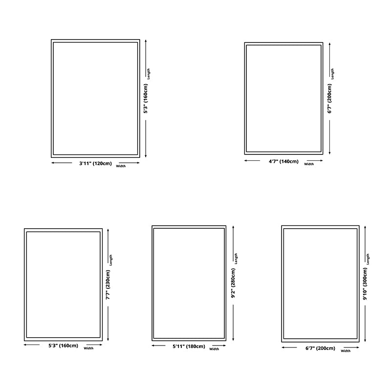 Southwestern Graphic Print Rug Polyester Indoor Carpet Non-Slip Backing Area Rug for Living Room