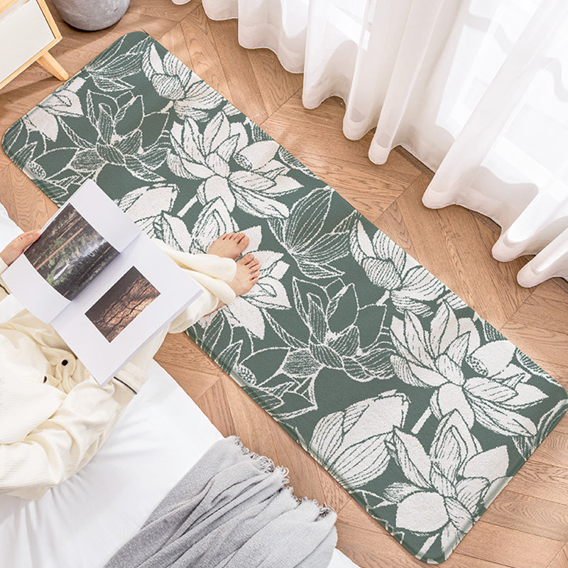 Groen Modern Rug Tapsel Blending Plant Tapijt Non-slip achterste Tapijt voor woonkamer