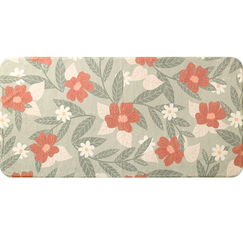 Groen Modern Rug Tapsel Blending Plant Tapijt Non-slip achterste Tapijt voor woonkamer